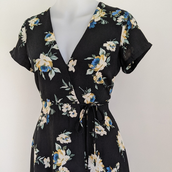LUSH Floral Wrap Dress, XS - Picture 2 of 6